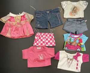 Build A Bear Clothes Lot 8 Items Disney Princess Aurora Kabu Shorts Tops